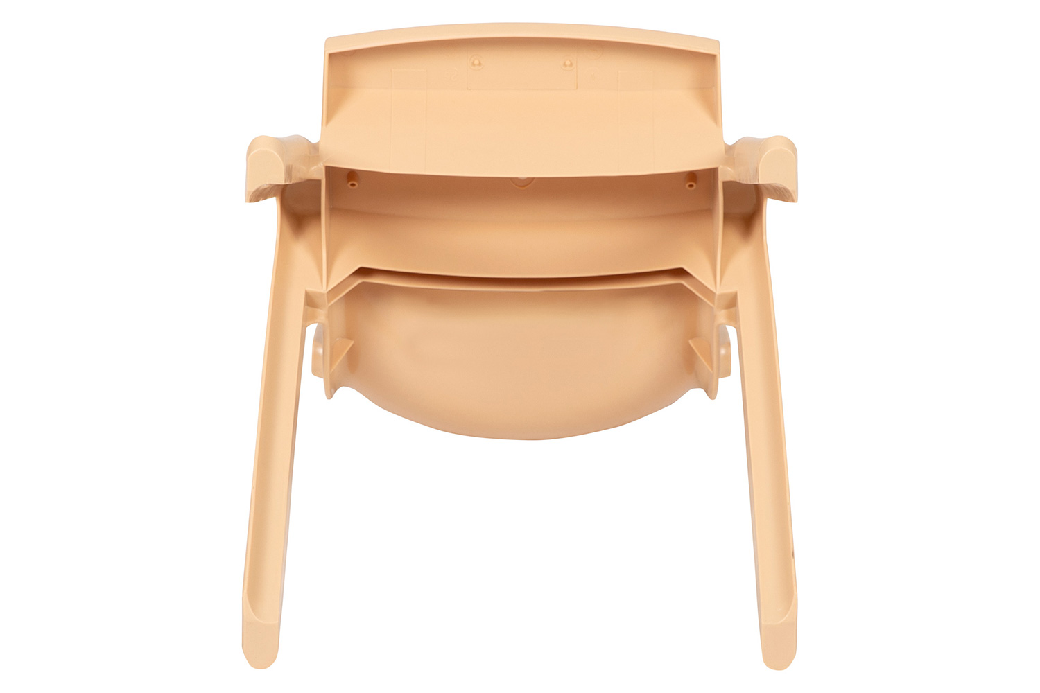 BLNK™ Whitney Plastic Stackable School Chair 2 Pack - Natural, 12"H Seat