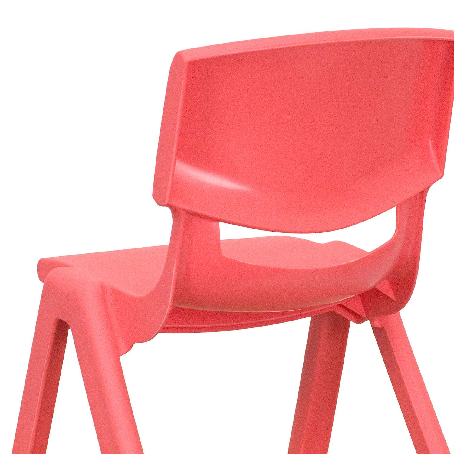 BLNK™ Whitney Plastic Stackable School Chair 2 Pack - Red, 12"H Seat