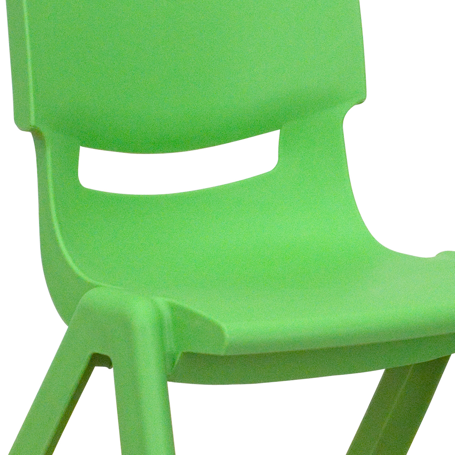 BLNK™ Whitney Plastic Stackable School Chair 2 Pack - Green, 10.5"H Seat