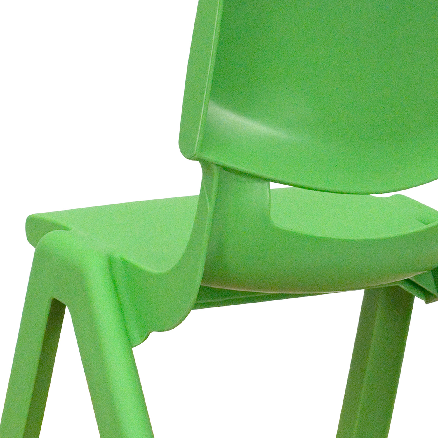 BLNK™ Whitney Plastic Stackable School Chair 2 Pack - Green, 10.5"H Seat