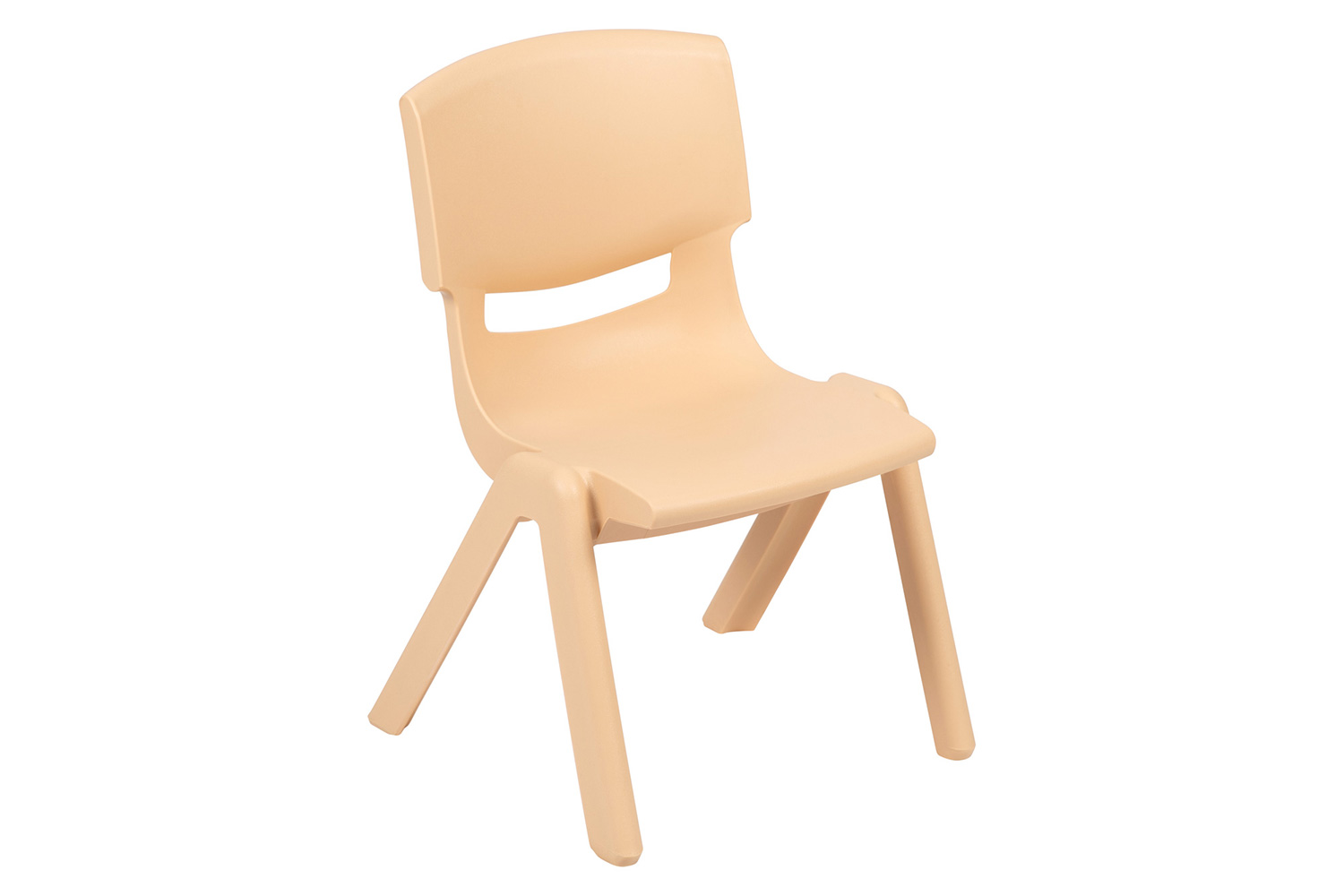 BLNK™ Whitney Plastic Stackable School Chair 2 Pack - Natural, 10.5"H Seat