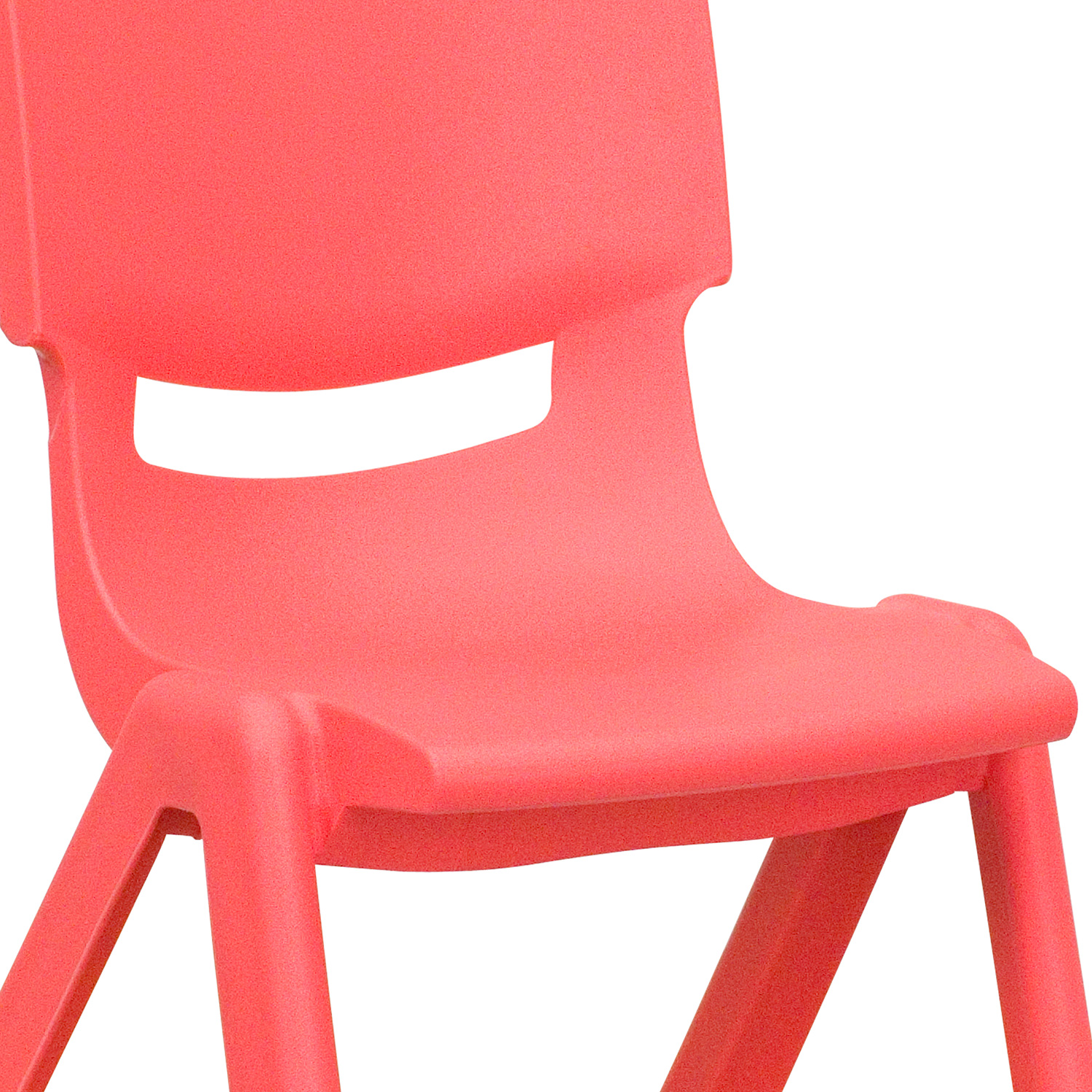 BLNK™ Whitney Plastic Stackable School Chair 2 Pack - Red, 10.5"H Seat