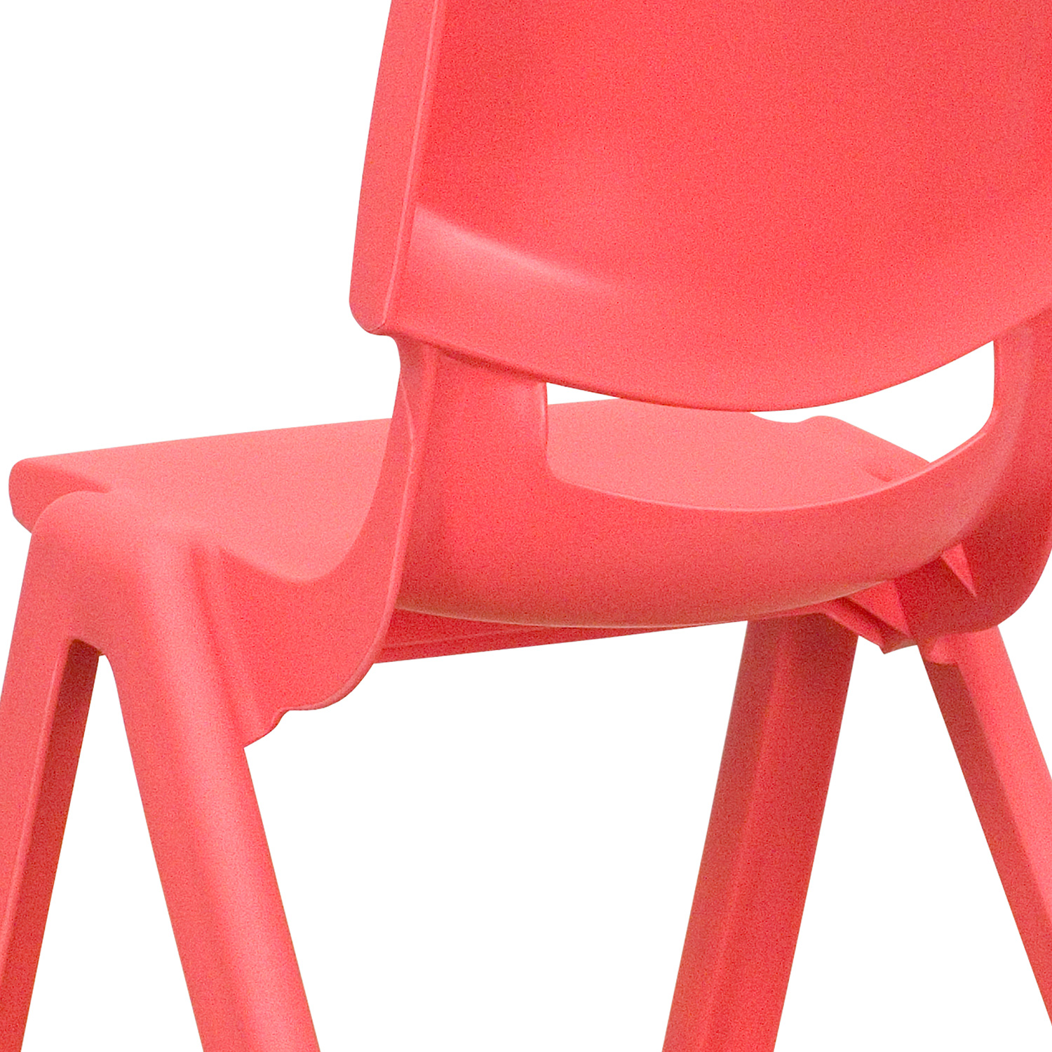 BLNK™ Whitney Plastic Stackable School Chair 2 Pack - Red, 10.5"H Seat