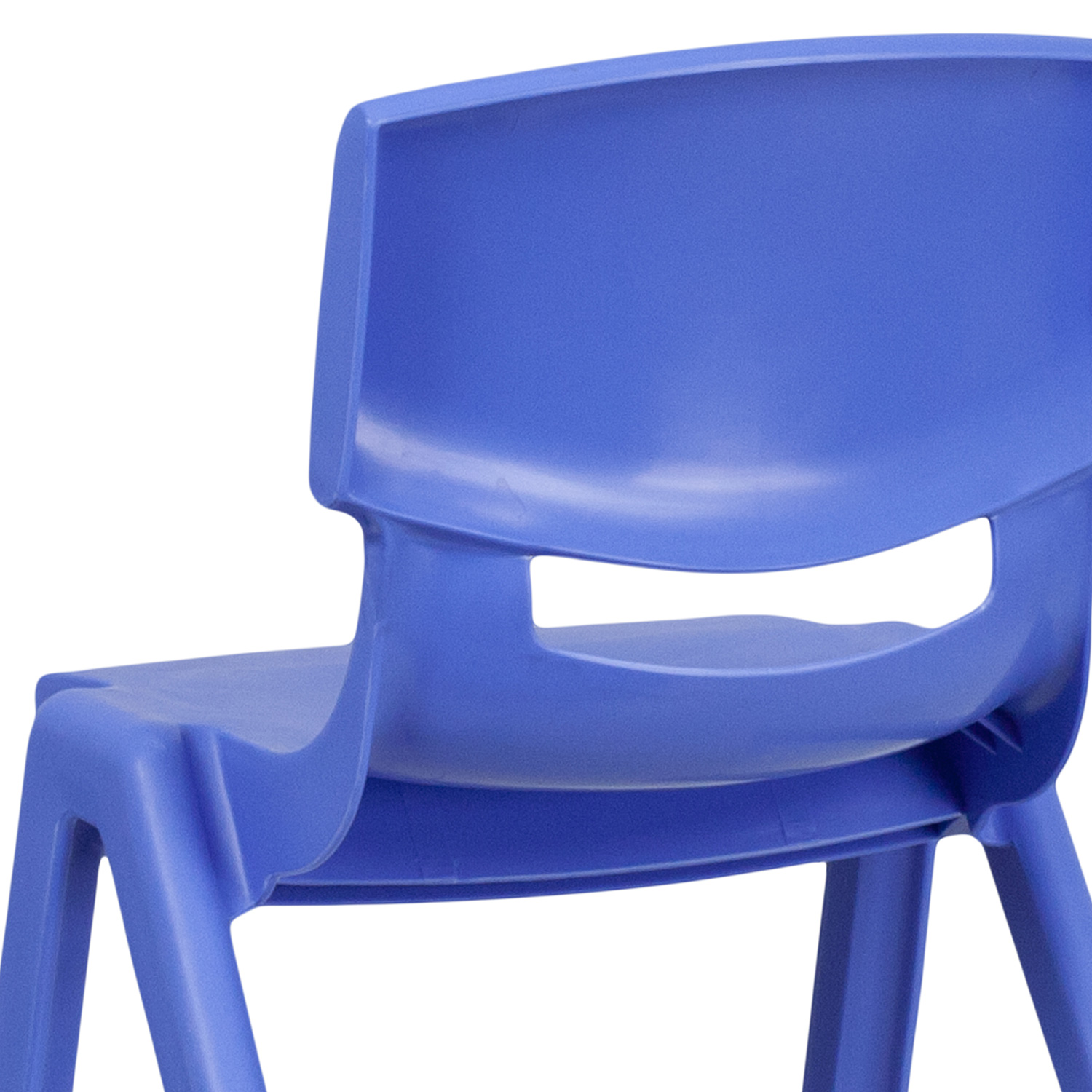 BLNK™ Whitney Plastic Stackable School Chair 2 Pack - Blue, 13.25"H Seat