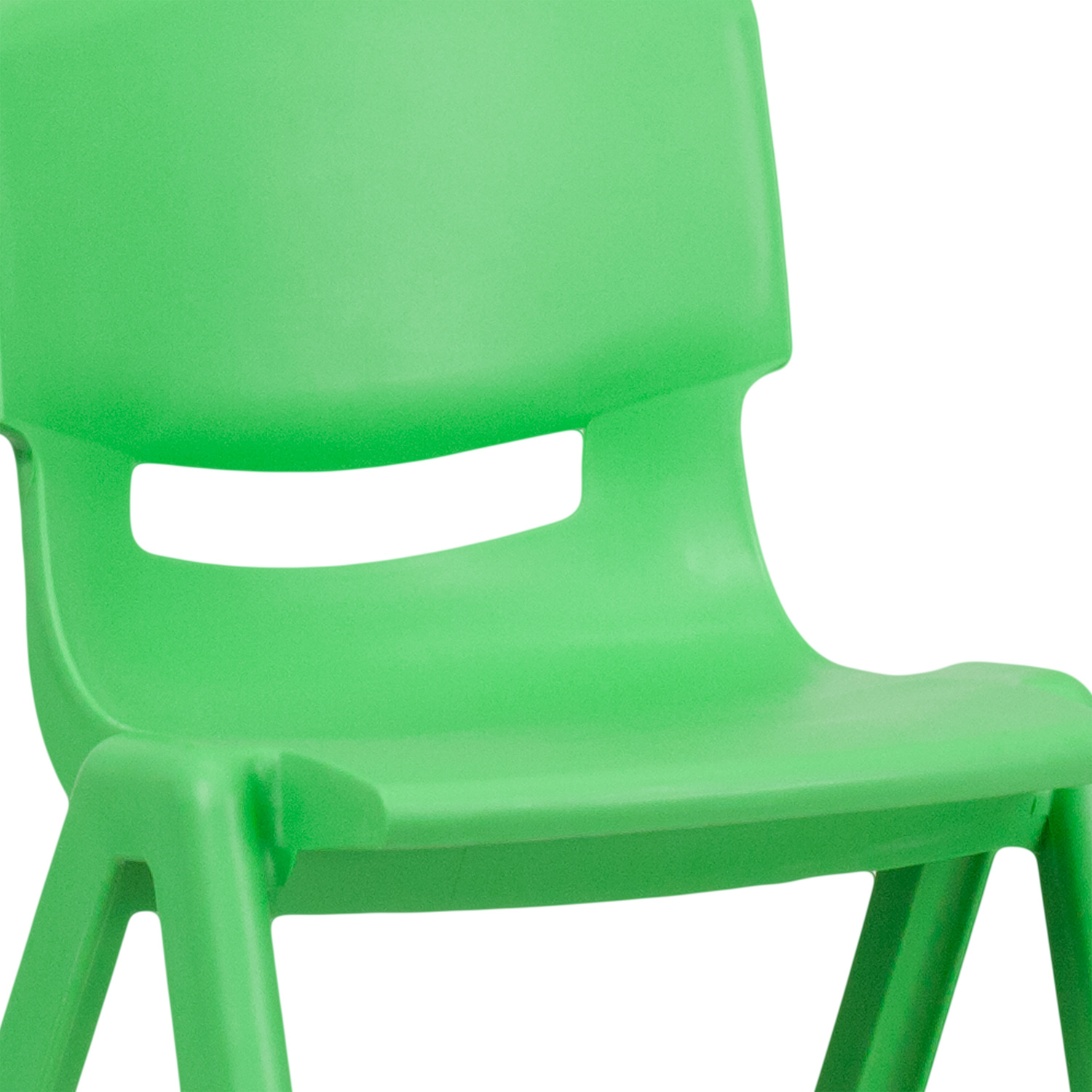 BLNK™ Whitney Plastic Stackable School Chair 2 Pack - Green, 13.25"H Seat