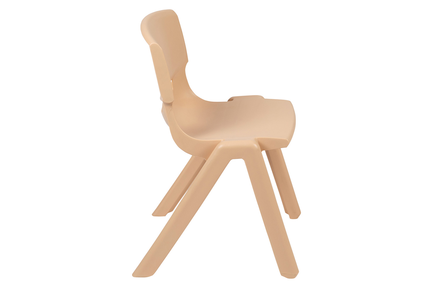 BLNK™ Whitney Plastic Stackable School Chair 2 Pack - Natural, 13.25"H Seat