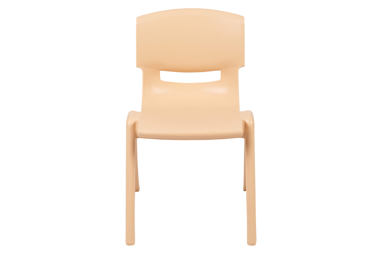 BLNK™ Whitney Plastic Stackable School Chair 2 Pack - Natural, 13.25"H Seat