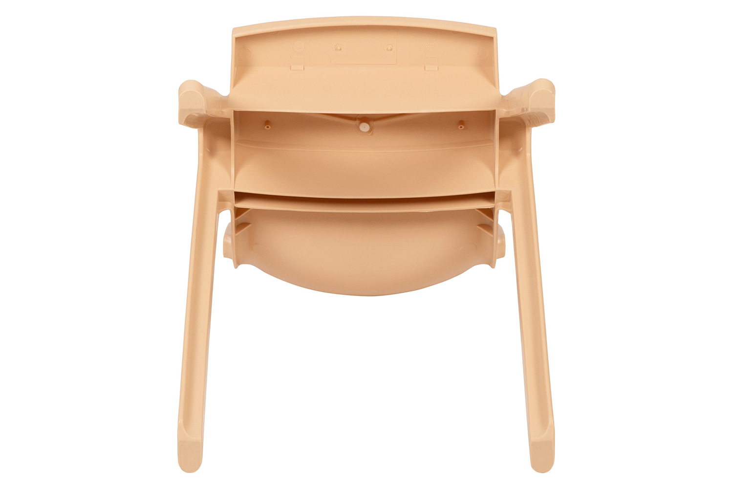 BLNK™ Whitney Plastic Stackable School Chair 2 Pack - Natural, 13.25"H Seat