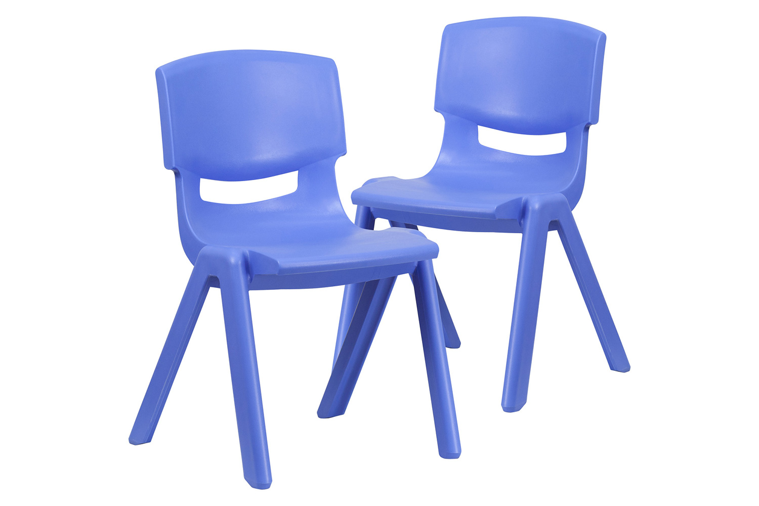 BLNK™ Whitney Plastic Stackable School Chair 2 Pack - Blue, 15.5"H Seat