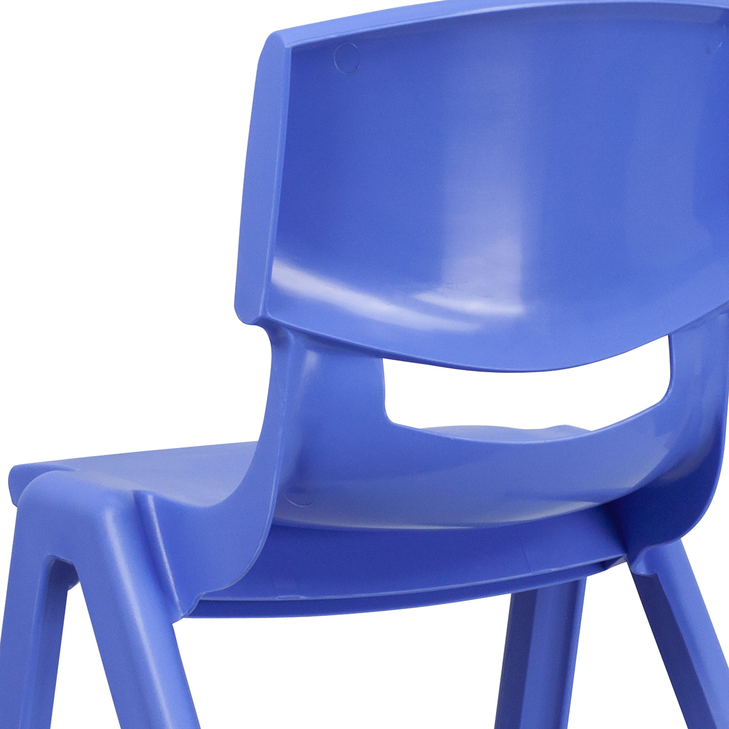 BLNK™ Whitney Plastic Stackable School Chair 2 Pack - Blue, 15.5"H Seat