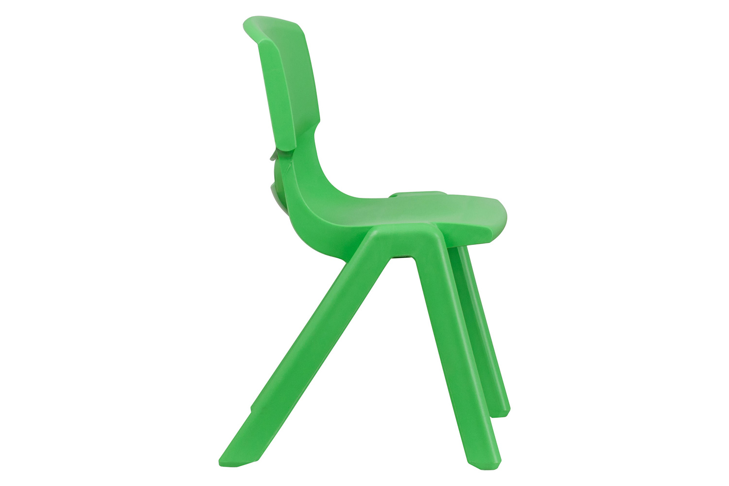 BLNK™ Whitney Plastic Stackable School Chair 2 Pack - Green, 15.5"H Seat