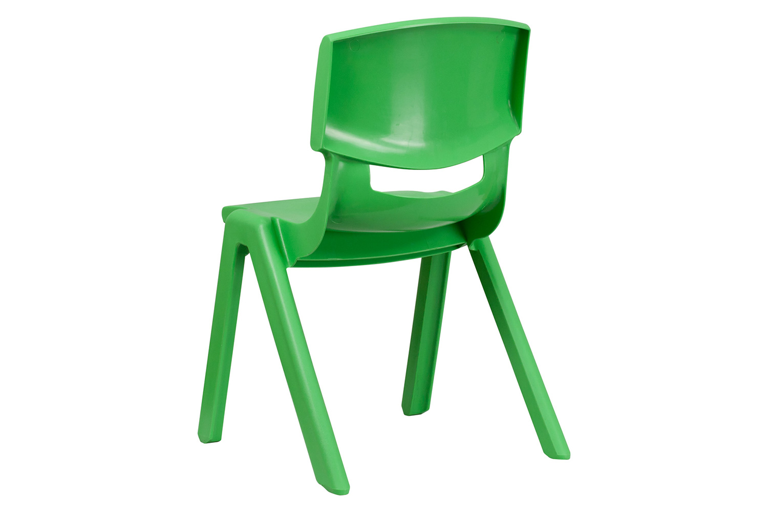 BLNK™ Whitney Plastic Stackable School Chair 2 Pack - Green, 15.5"H Seat