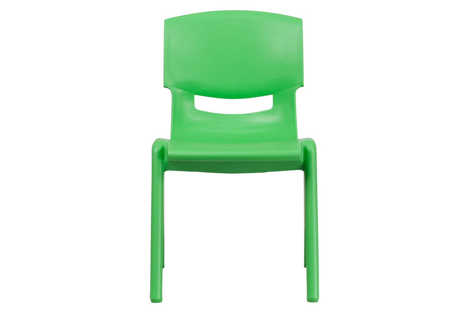 BLNK™ Whitney Plastic Stackable School Chair 2 Pack - Green, 15.5"H Seat