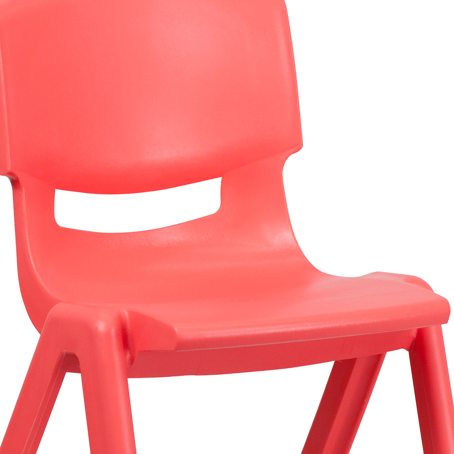 BLNK™ Whitney Plastic Stackable School Chair 2 Pack - Red, 15.5"H Seat