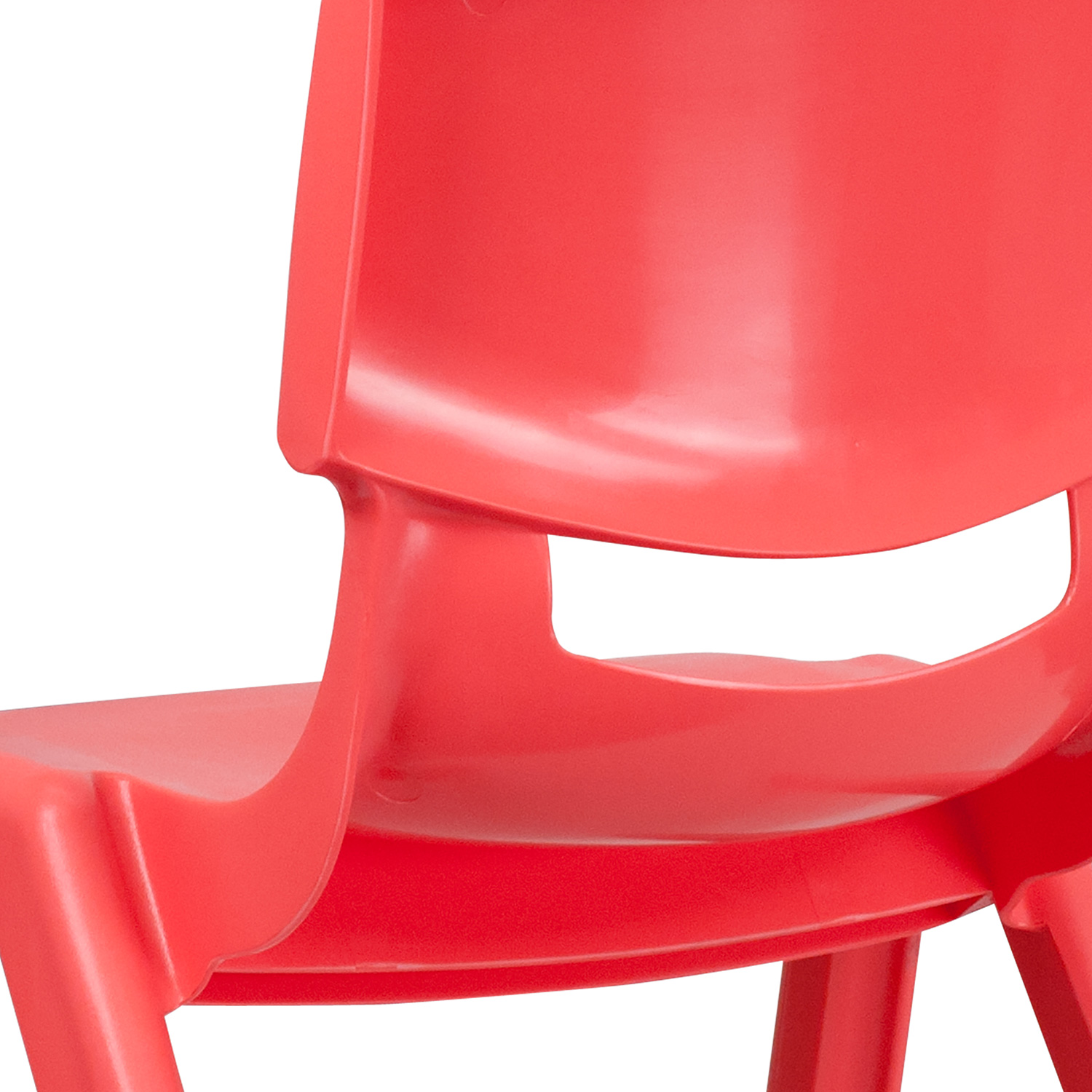 BLNK™ Whitney Plastic Stackable School Chair 2 Pack - Red, 15.5"H Seat