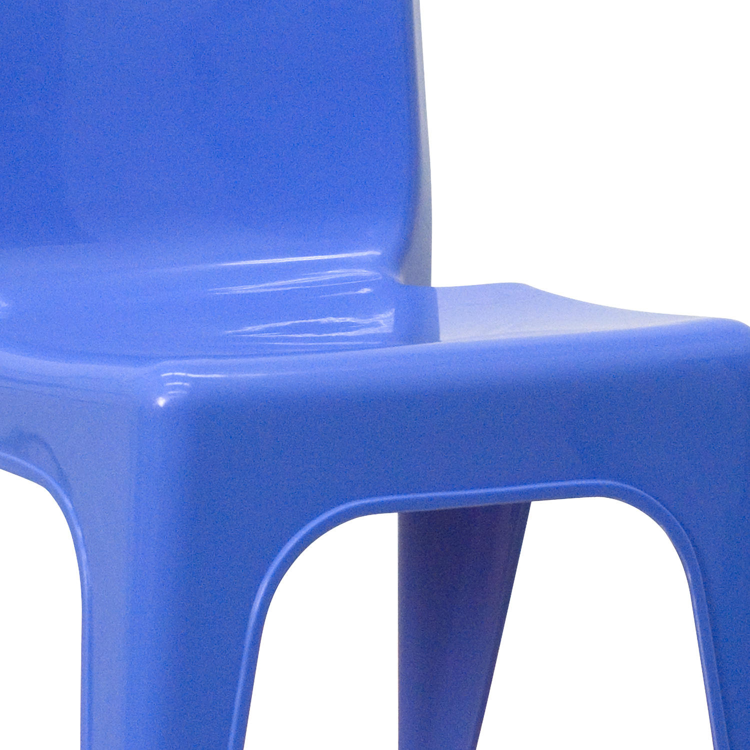 BLNK™ Whitney Plastic Stackable School Chair with Carrying Handle 2 Pack - Blue