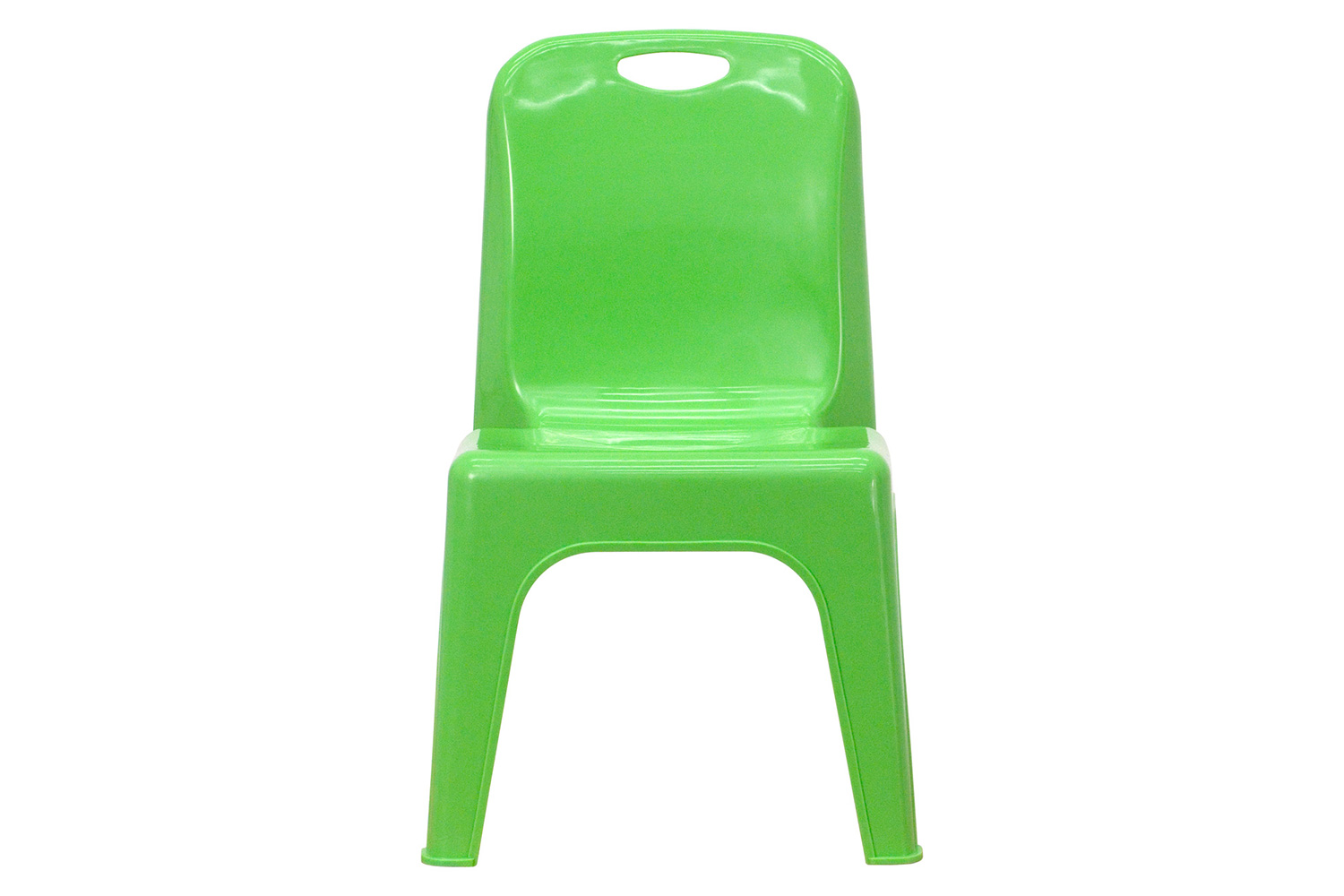 BLNK™ Whitney Plastic Stackable School Chair with Carrying Handle 2 Pack - Green