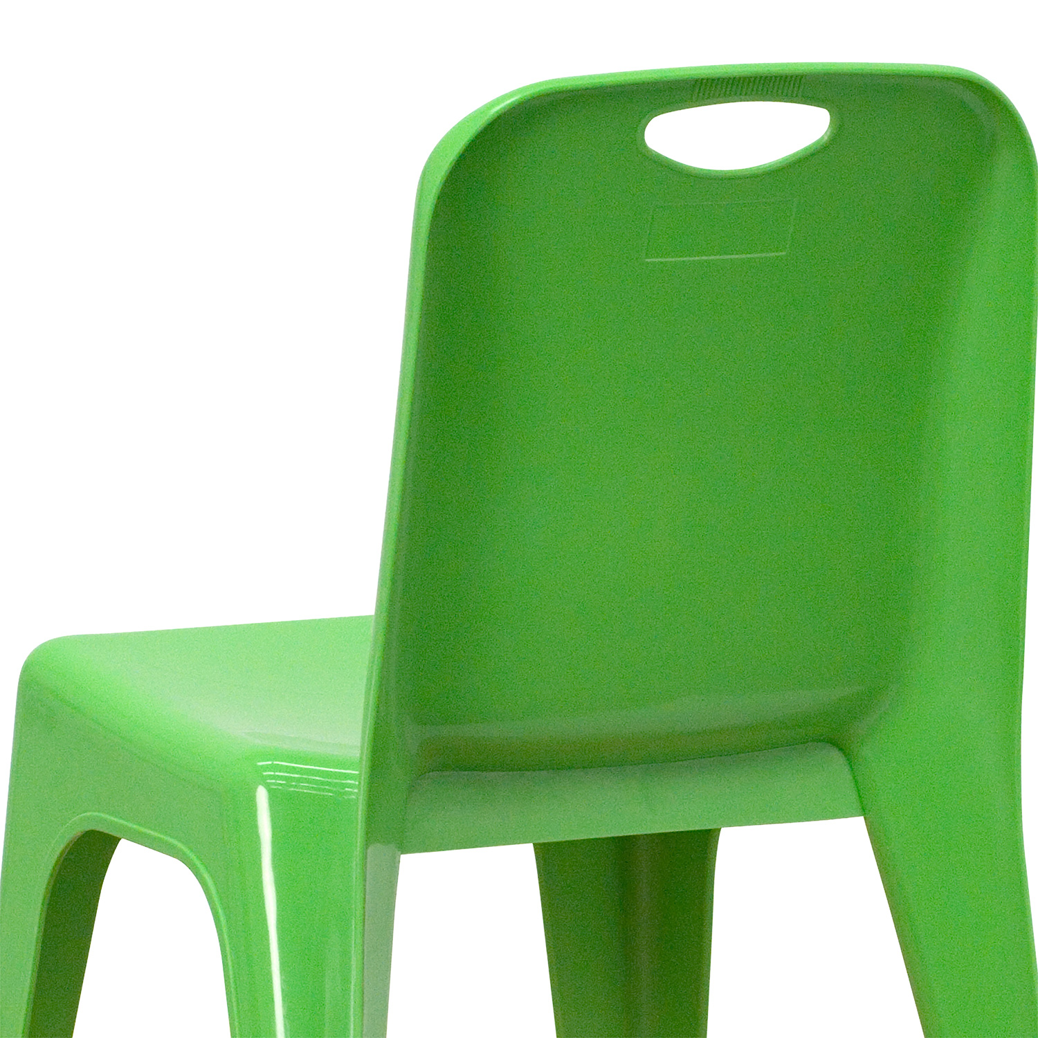 BLNK™ Whitney Plastic Stackable School Chair with Carrying Handle 2 Pack - Green