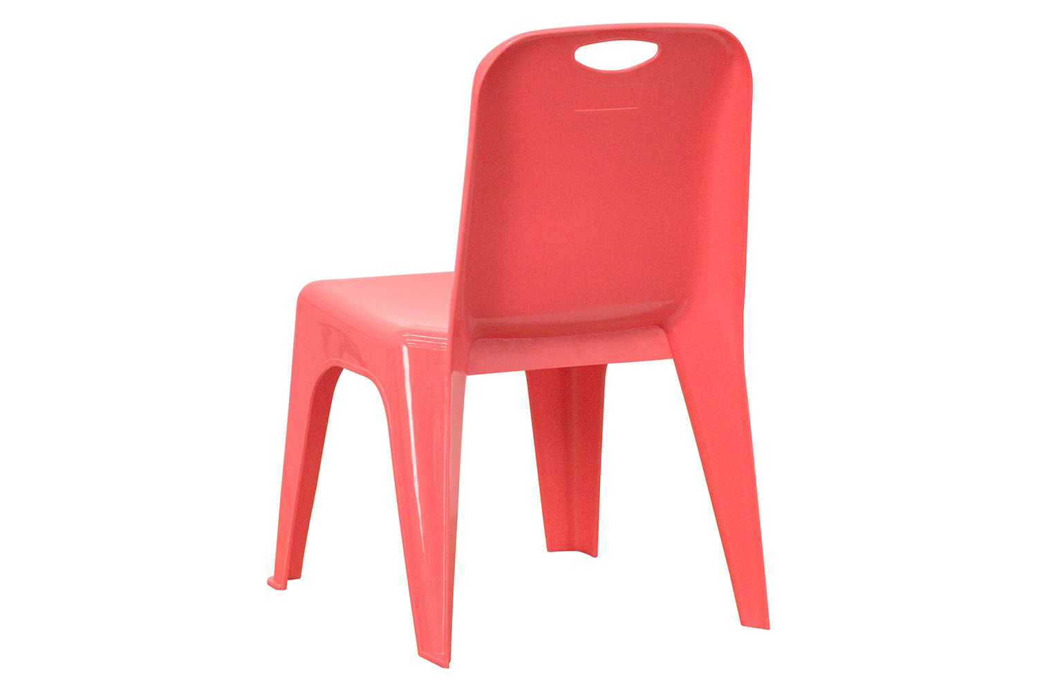 BLNK™ Whitney Plastic Stackable School Chair with Carrying Handle 2 Pack - Red