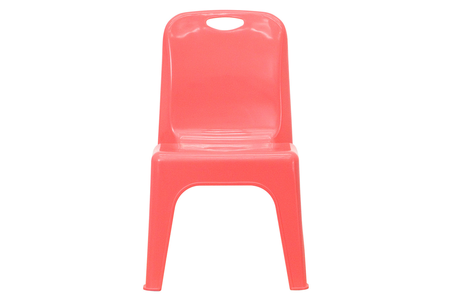 BLNK™ Whitney Plastic Stackable School Chair with Carrying Handle 2 Pack - Red