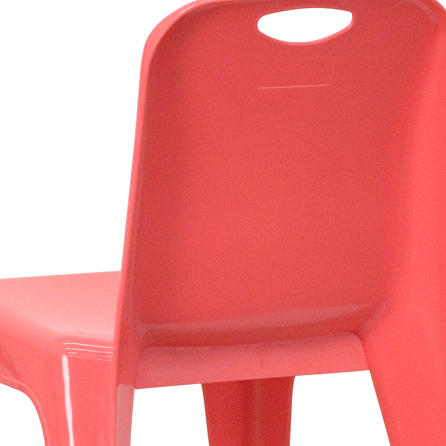 BLNK™ Whitney Plastic Stackable School Chair with Carrying Handle 2 Pack - Red