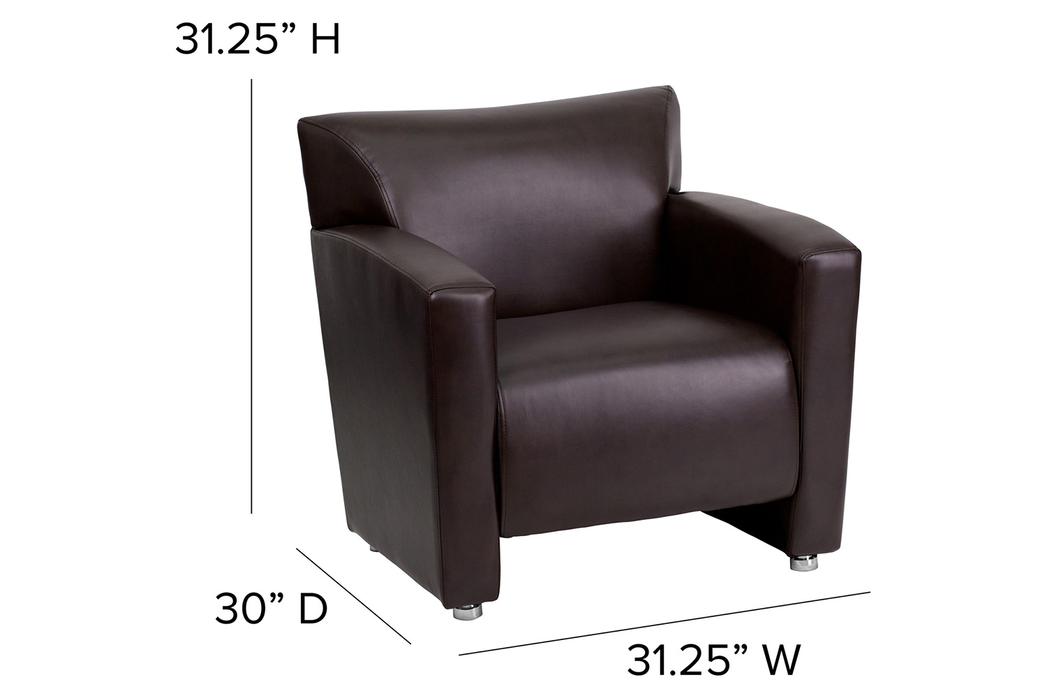 BLNK™ HERCULES Majesty Series LeatherSoft Chair - Brown