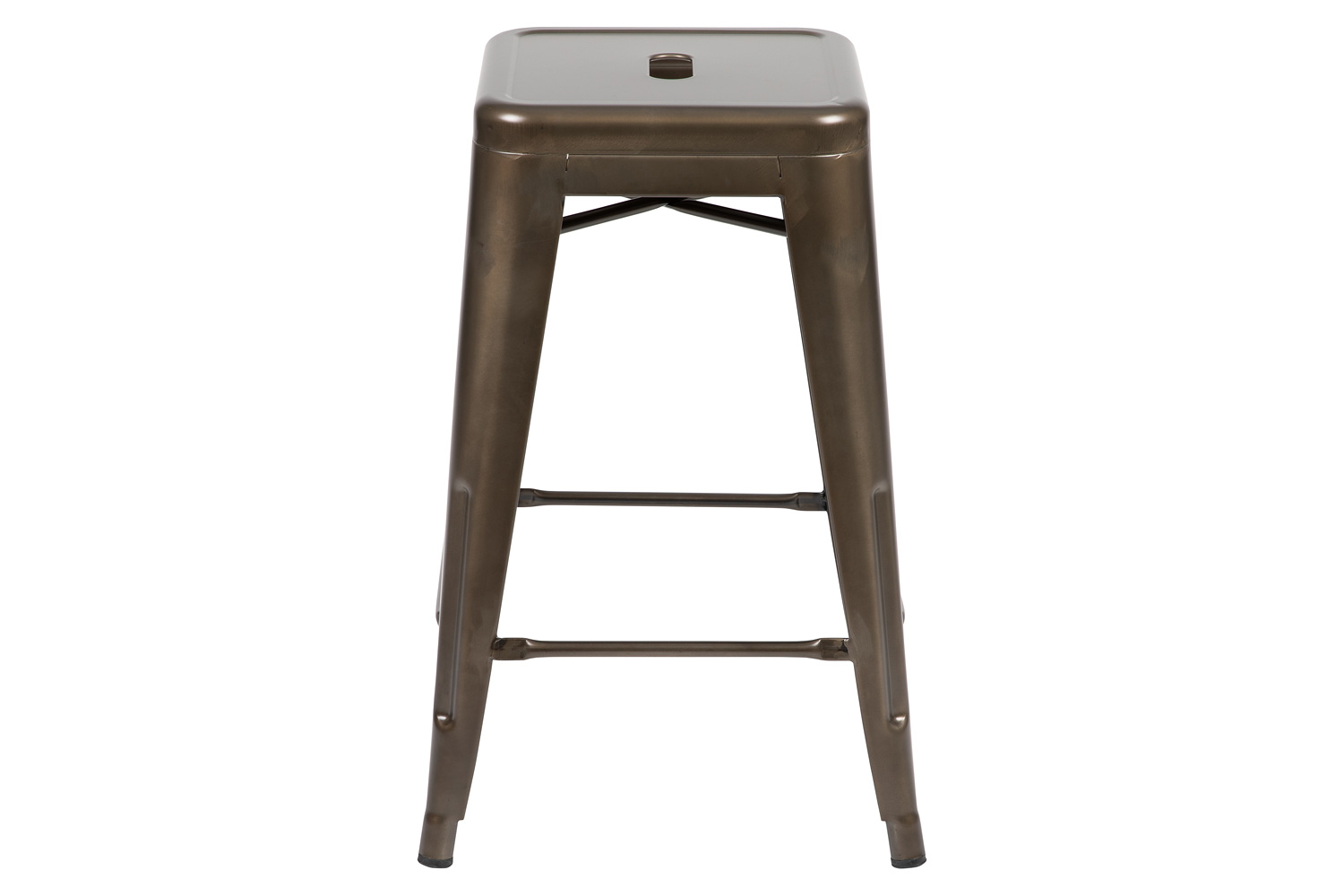 BLNK Cierra Metal Counter-Height Indoor Bar Stool Set of 4 - Gun Metal Gray