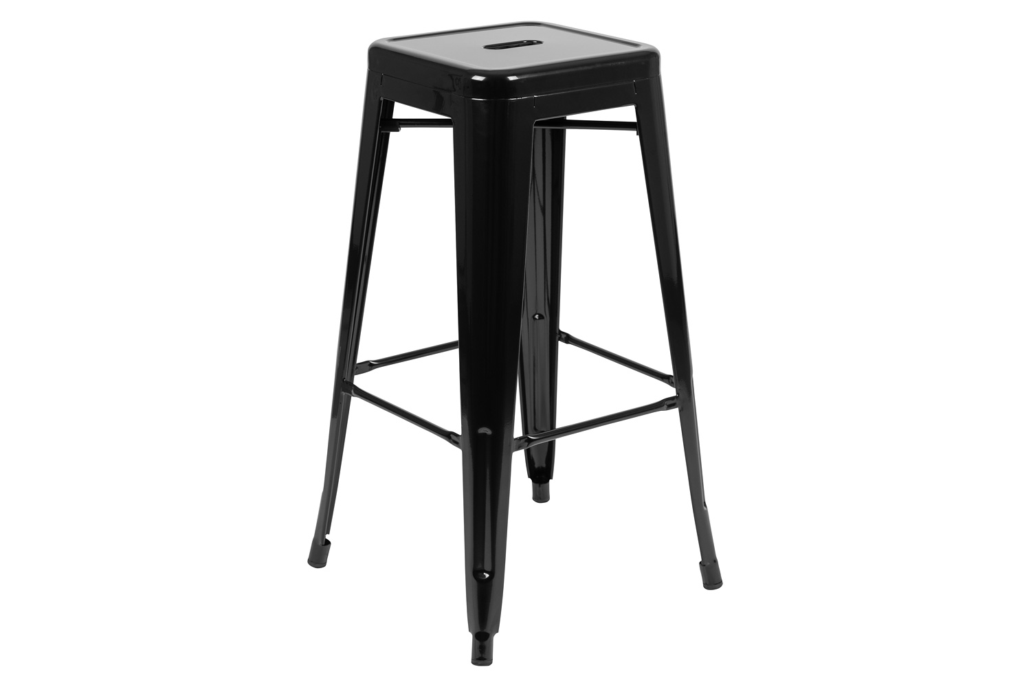 BLNK Cierra Metal Indoor Bar Stool Set of 4 - Black