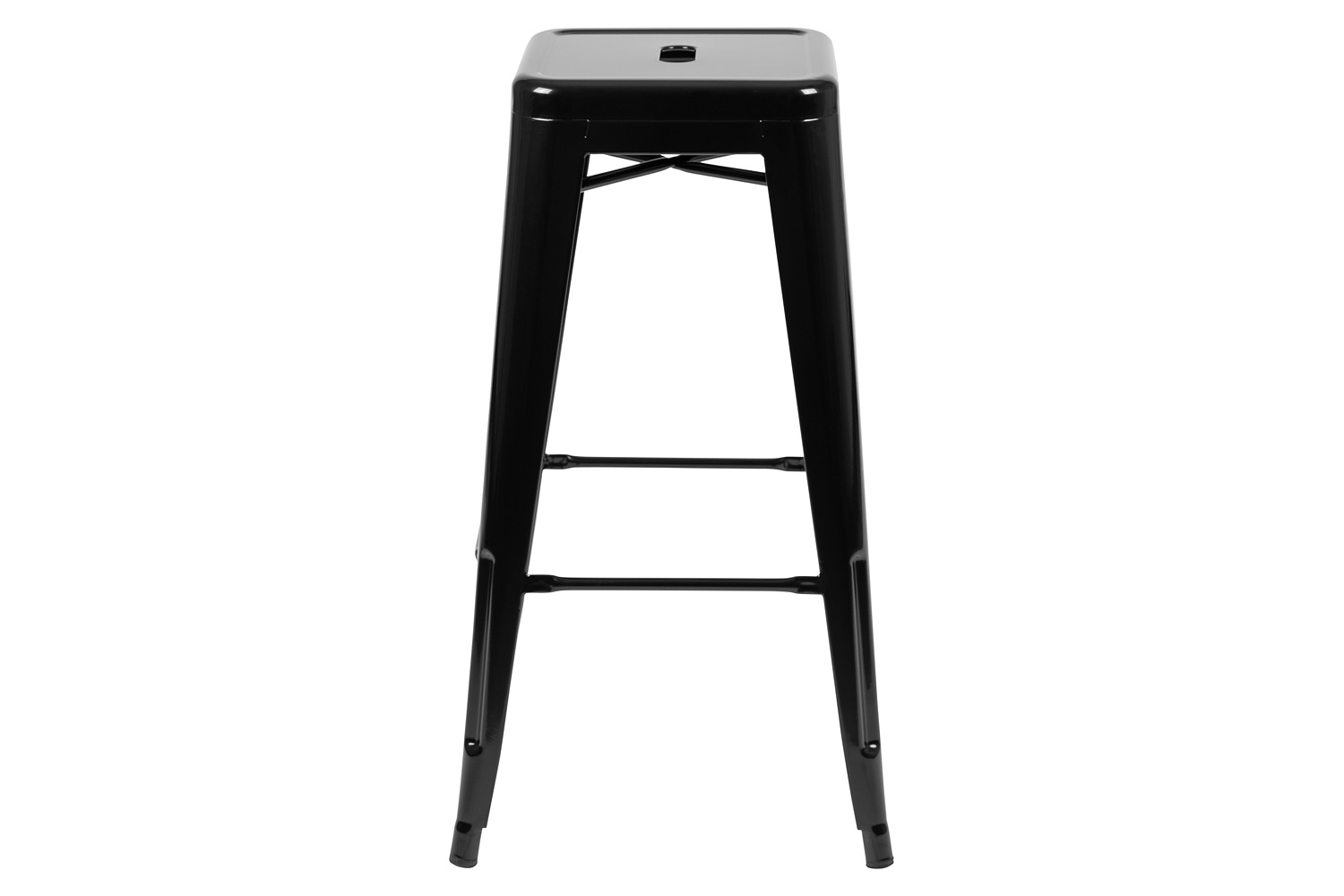 BLNK Cierra Metal Indoor Bar Stool Set of 4 - Black