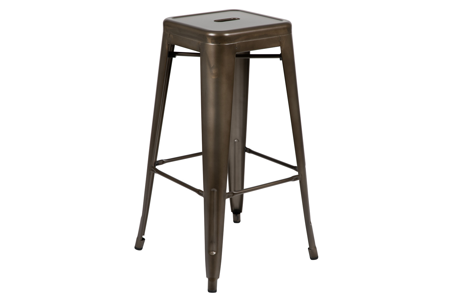 BLNK Cierra Metal Indoor Bar Stool Set of 4 - Gun Metal Gray