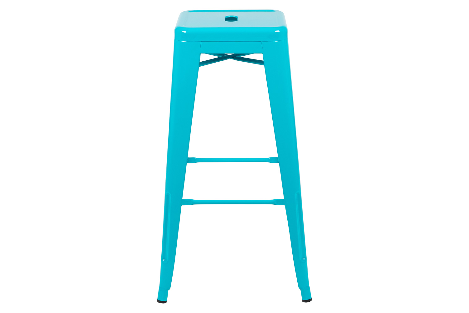 BLNK Cierra Metal Indoor Bar Stool Set of 4 - Teal