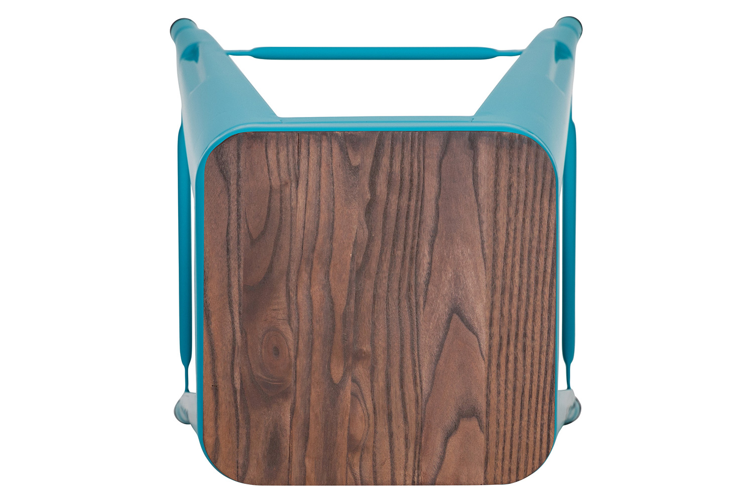 BLNK™ Cierra Metal Indoor Bar Stool with Wood Seat Set of 4 - Teal