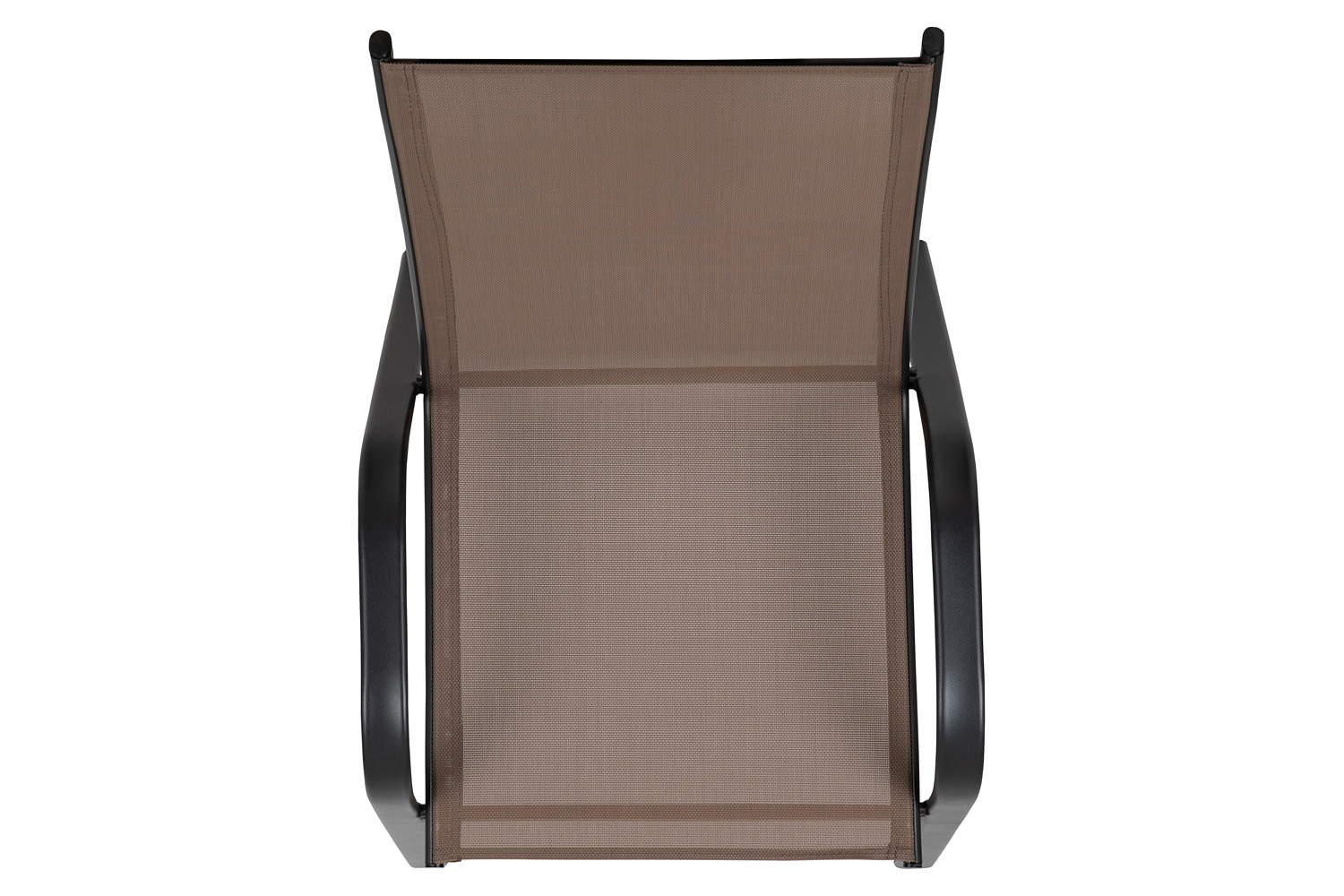 BLNK Brazos Outdoor Stack Chair with Flex Comfort Material and Metal Frame 4 Pack - Brown