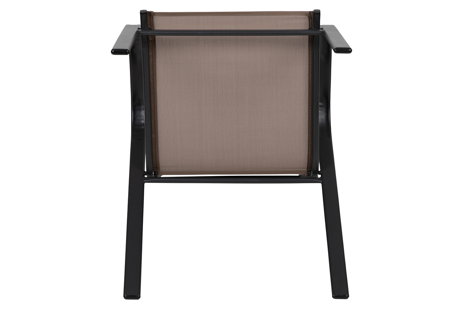 BLNK Brazos Outdoor Stack Chair with Flex Comfort Material and Metal Frame 4 Pack - Brown