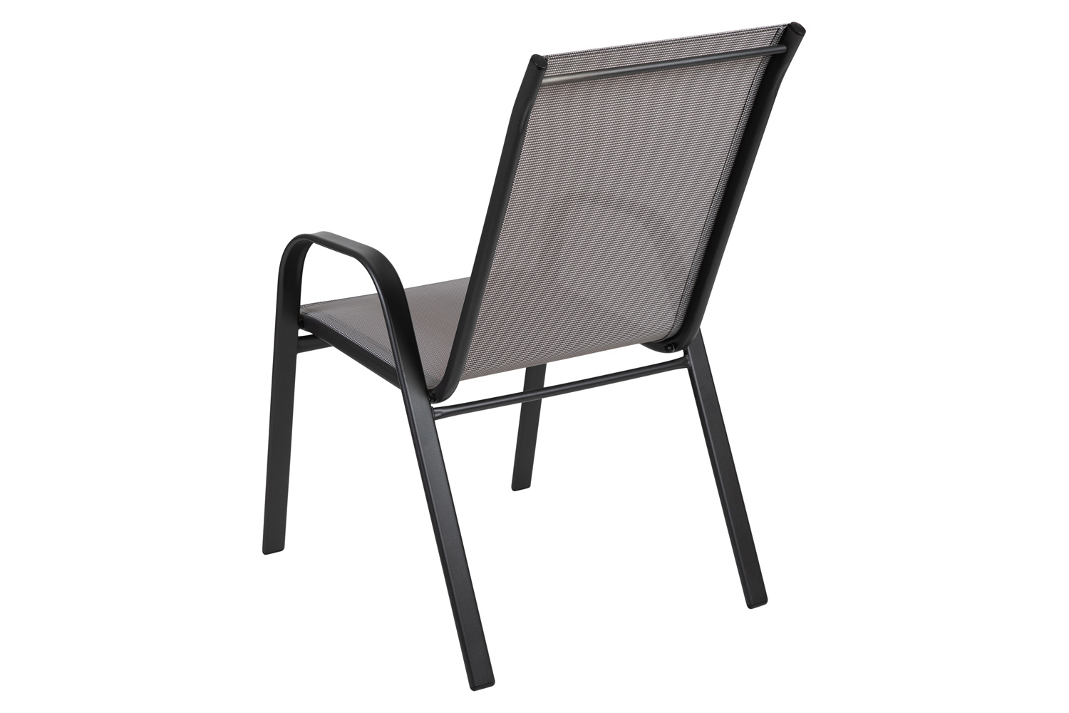 BLNK Brazos Outdoor Stack Chair with Flex Comfort Material and Metal Frame 4 Pack - Gray