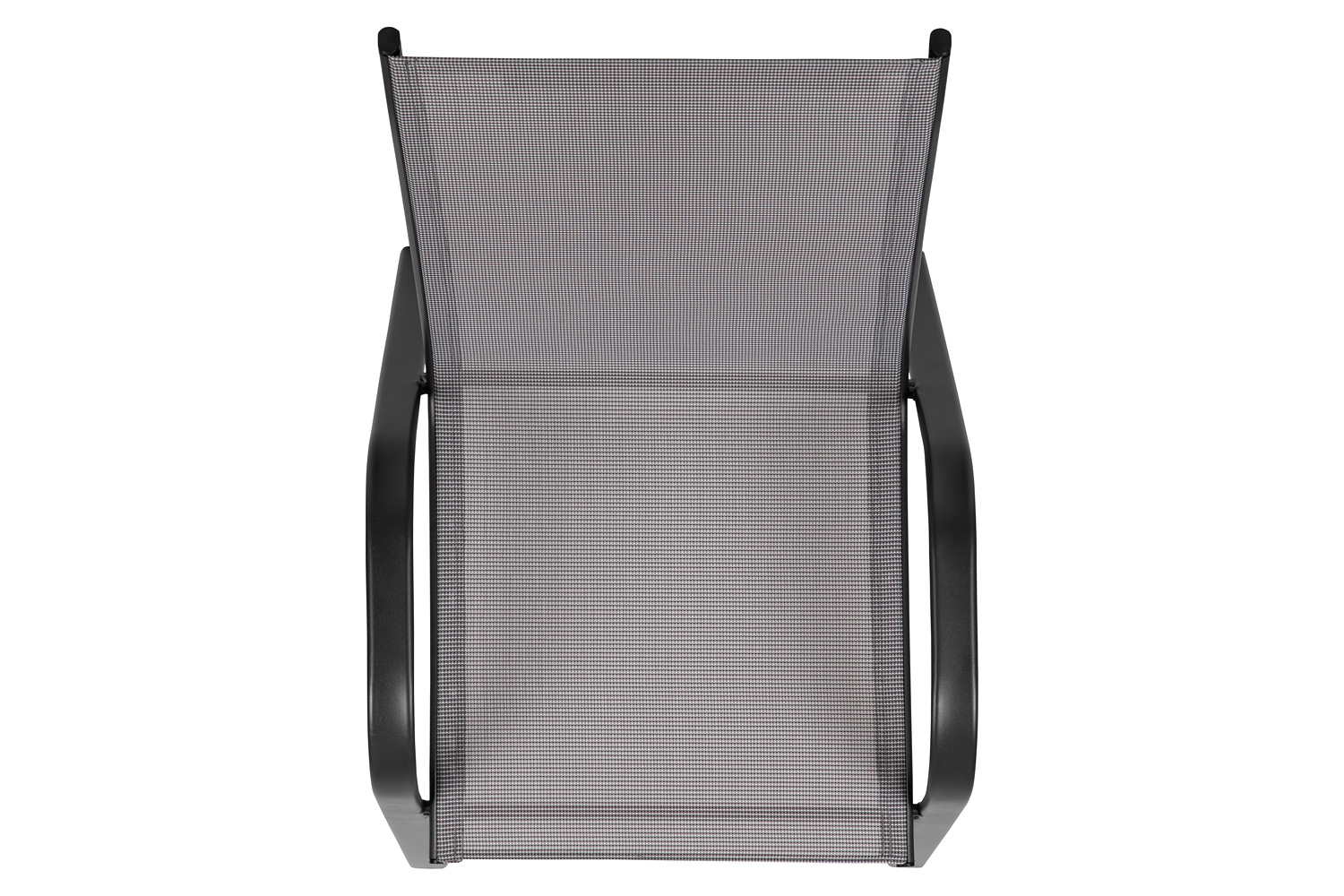 BLNK Brazos Outdoor Stack Chair with Flex Comfort Material and Metal Frame 4 Pack - Gray