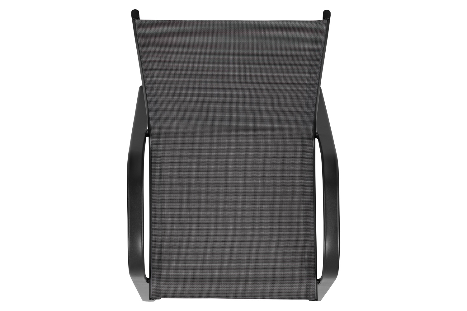 BLNK Brazos Outdoor Stack Chair with Flex Comfort Material and Metal Frame 4 Pack - Black