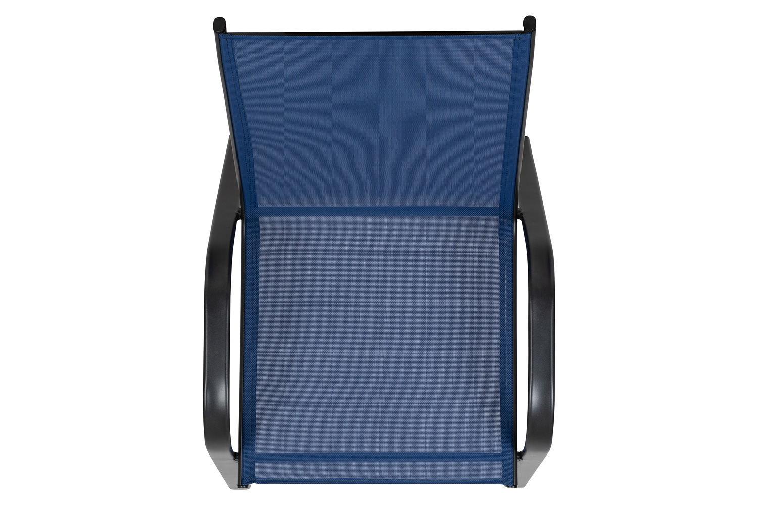 BLNK Brazos Outdoor Stack Chair with Flex Comfort Material and Metal Frame 4 Pack - Navy