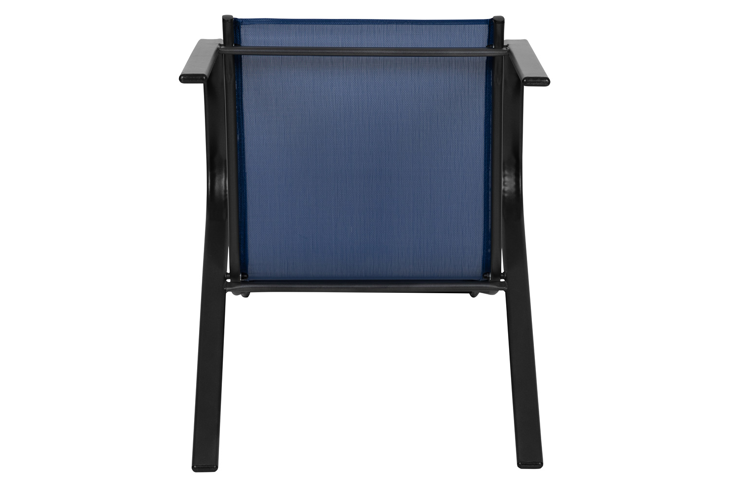 BLNK Brazos Outdoor Stack Chair with Flex Comfort Material and Metal Frame 4 Pack - Navy