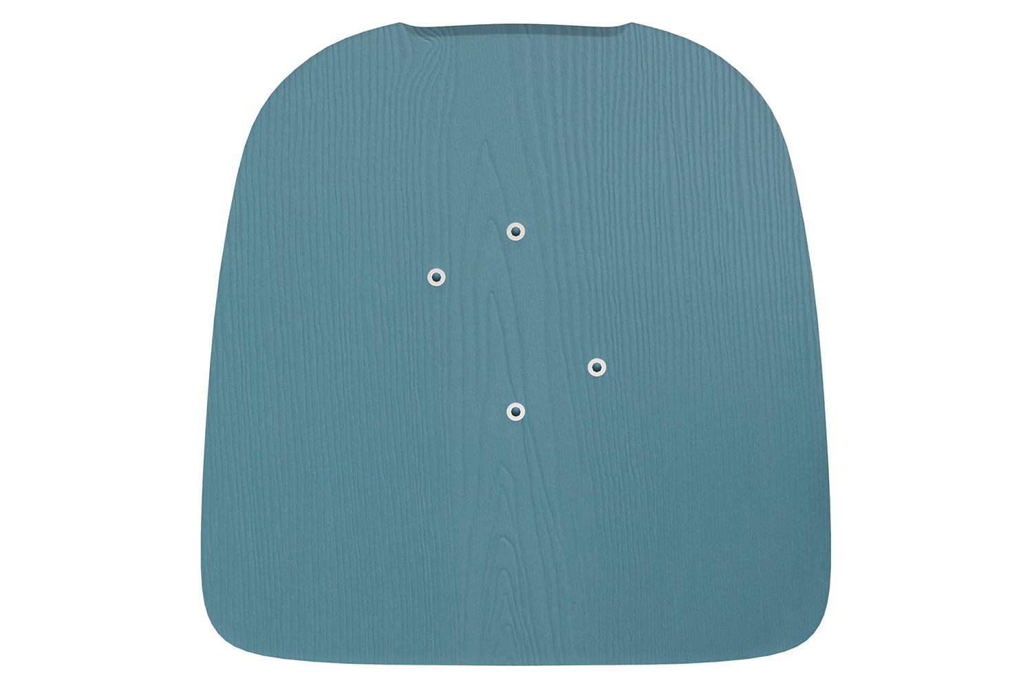 BLNK™ Perry Poly Resin Wood Seat with Rounded Edges for Colorful Metal Chairs and Stools Set of 4 - Teal/Blue