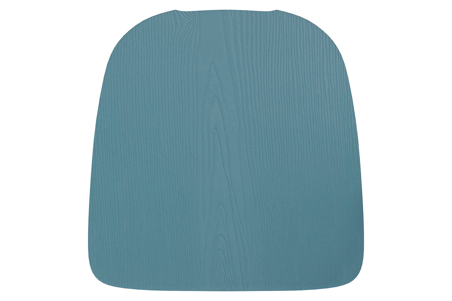 BLNK™ Perry Poly Resin Wood Seat with Rounded Edges for Colorful Metal Chairs and Stools Set of 4 - Teal/Blue