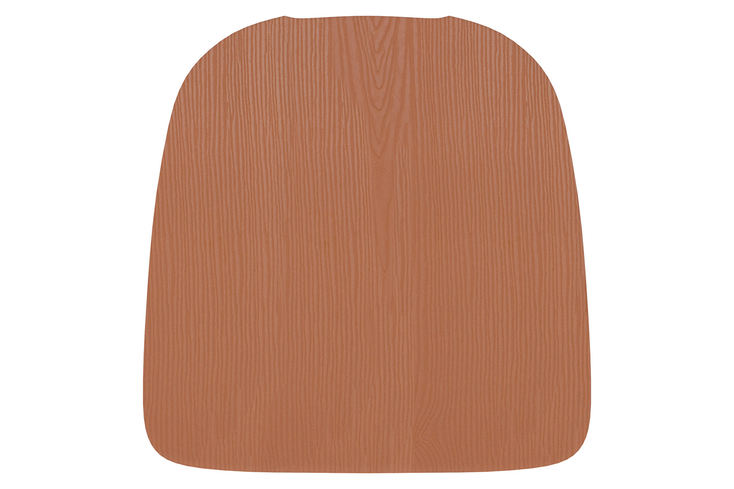 BLNK™ Perry Poly Resin Wood Seat with Rounded Edges for Colorful Metal Chairs and Stools Set of 4 - Teak