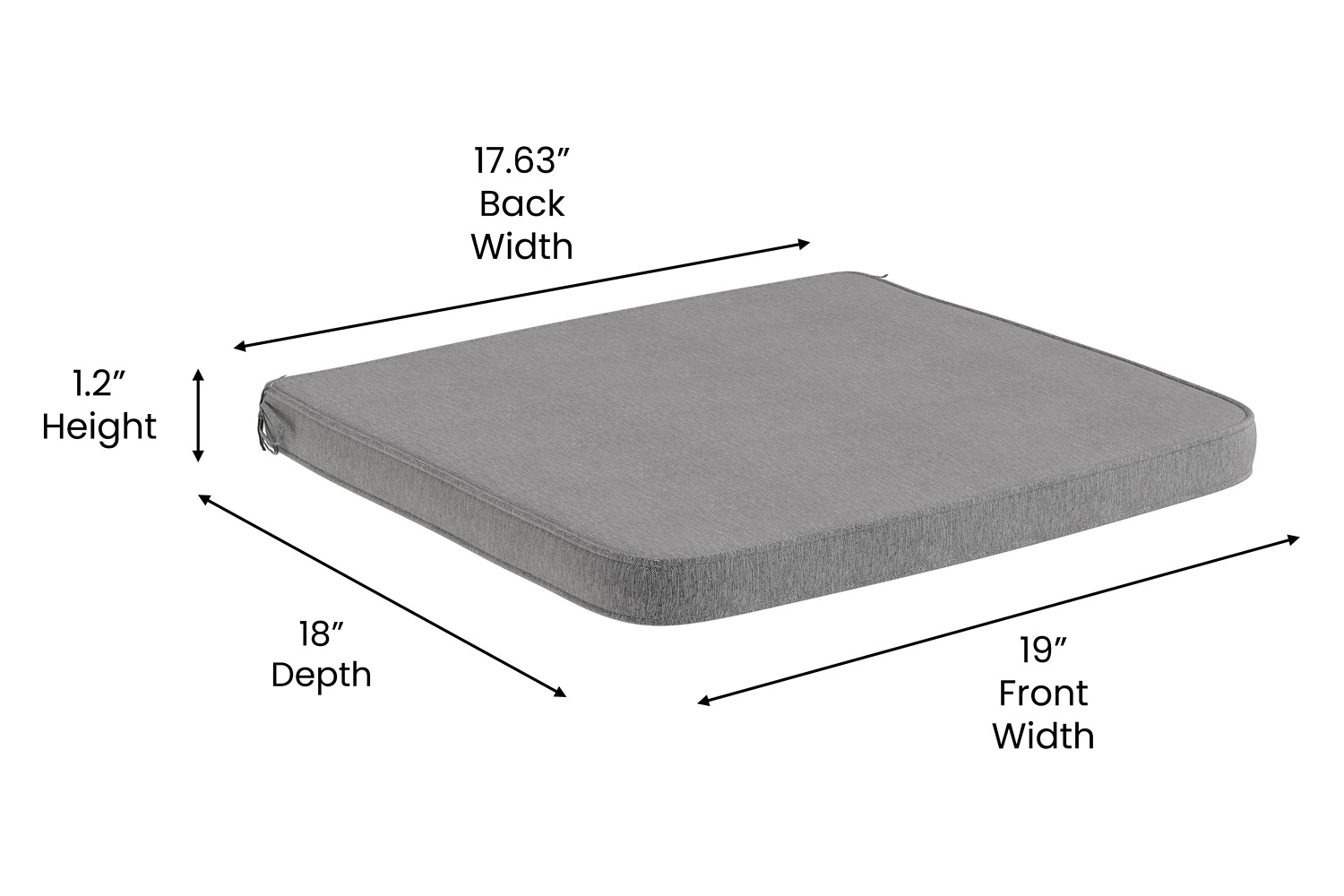 BLNK McIntosh Outdoor Patio Chair Cushion Set of 4 - Gray