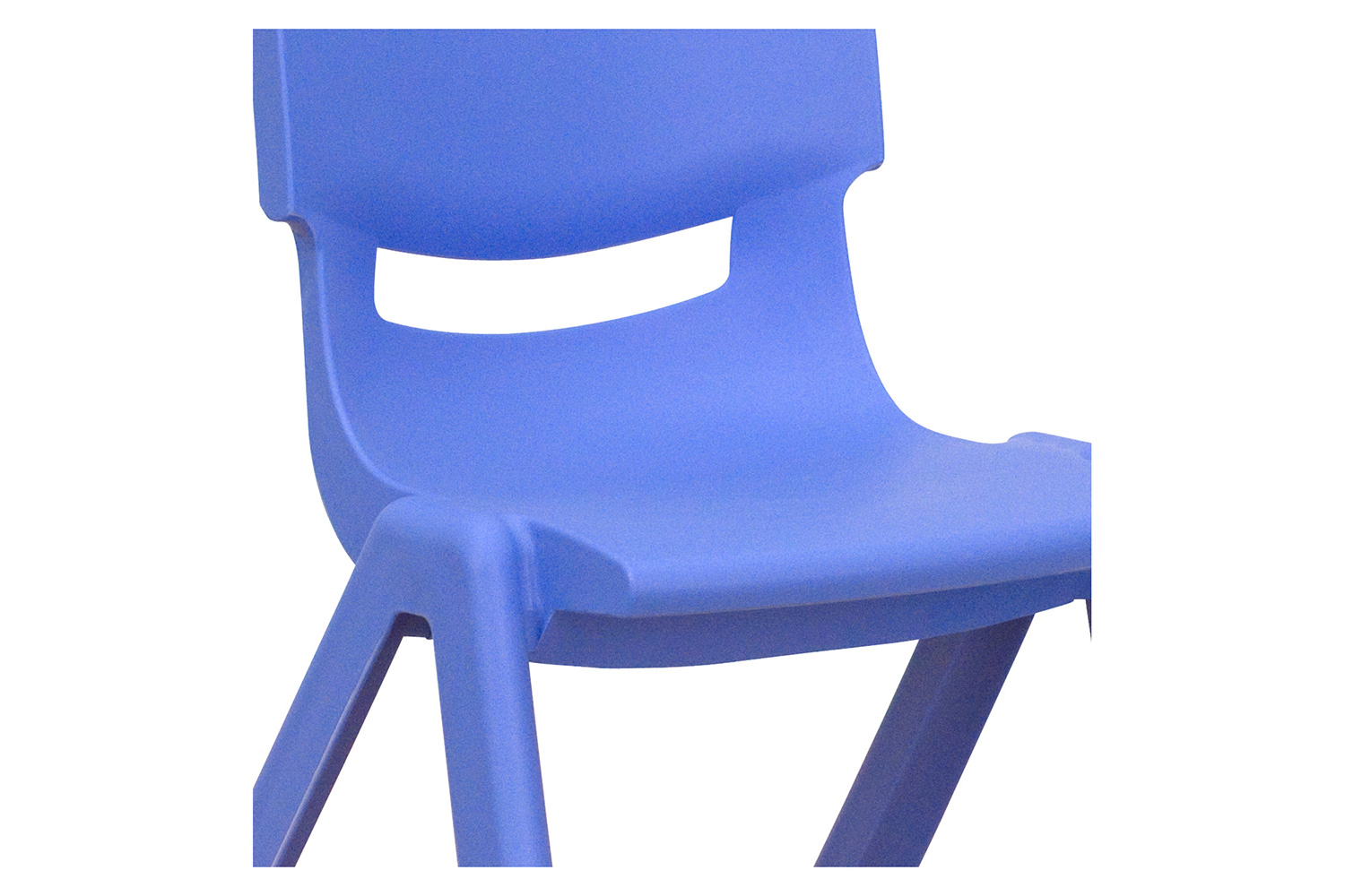 BLNK™ Whitney Plastic Stackable School Chair 4 Pack - Blue, 10.5"H Seat