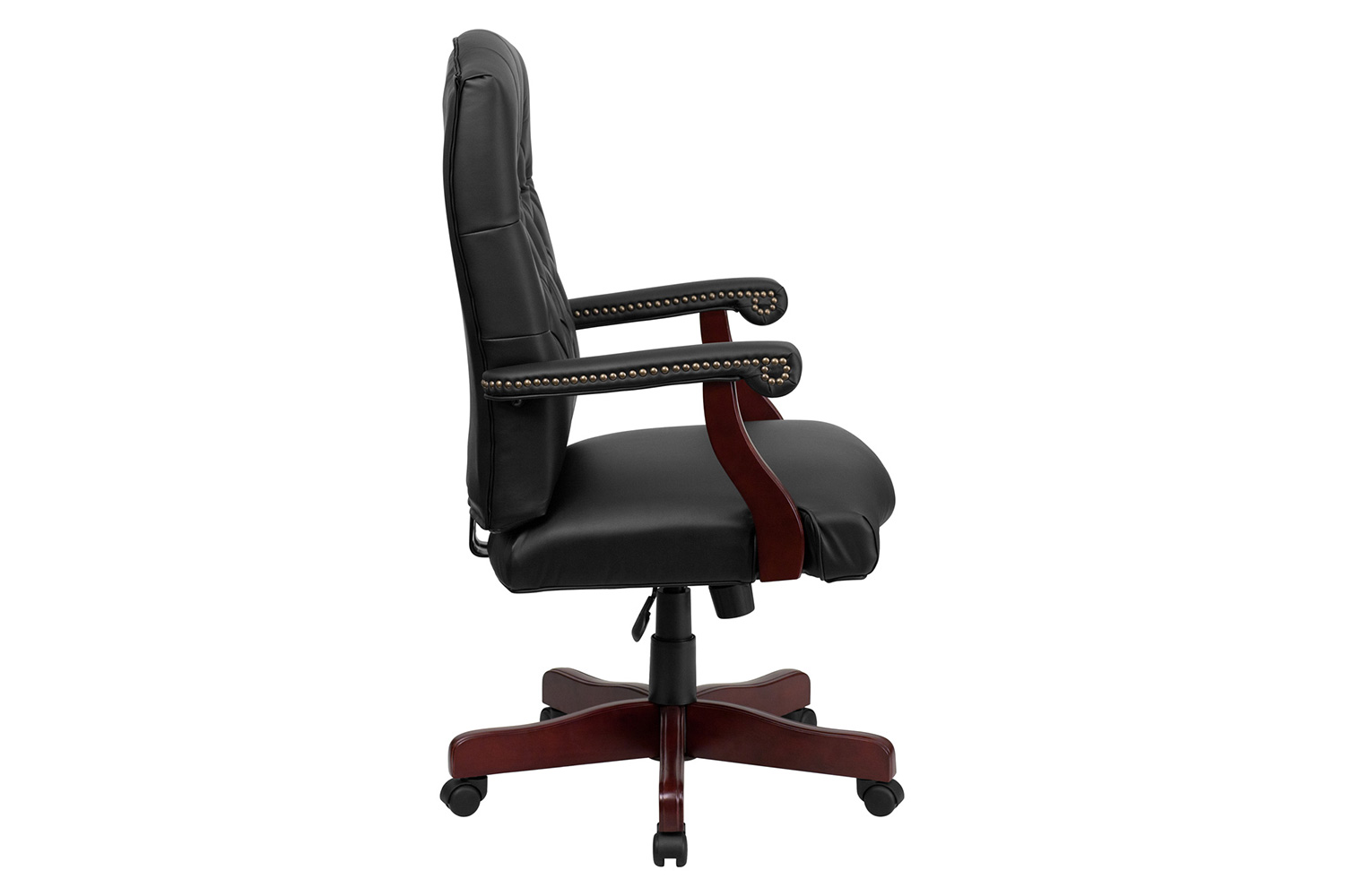 BLNK Martha Washington LeatherSoft Executive Swivel Office Chair with Arms - Black