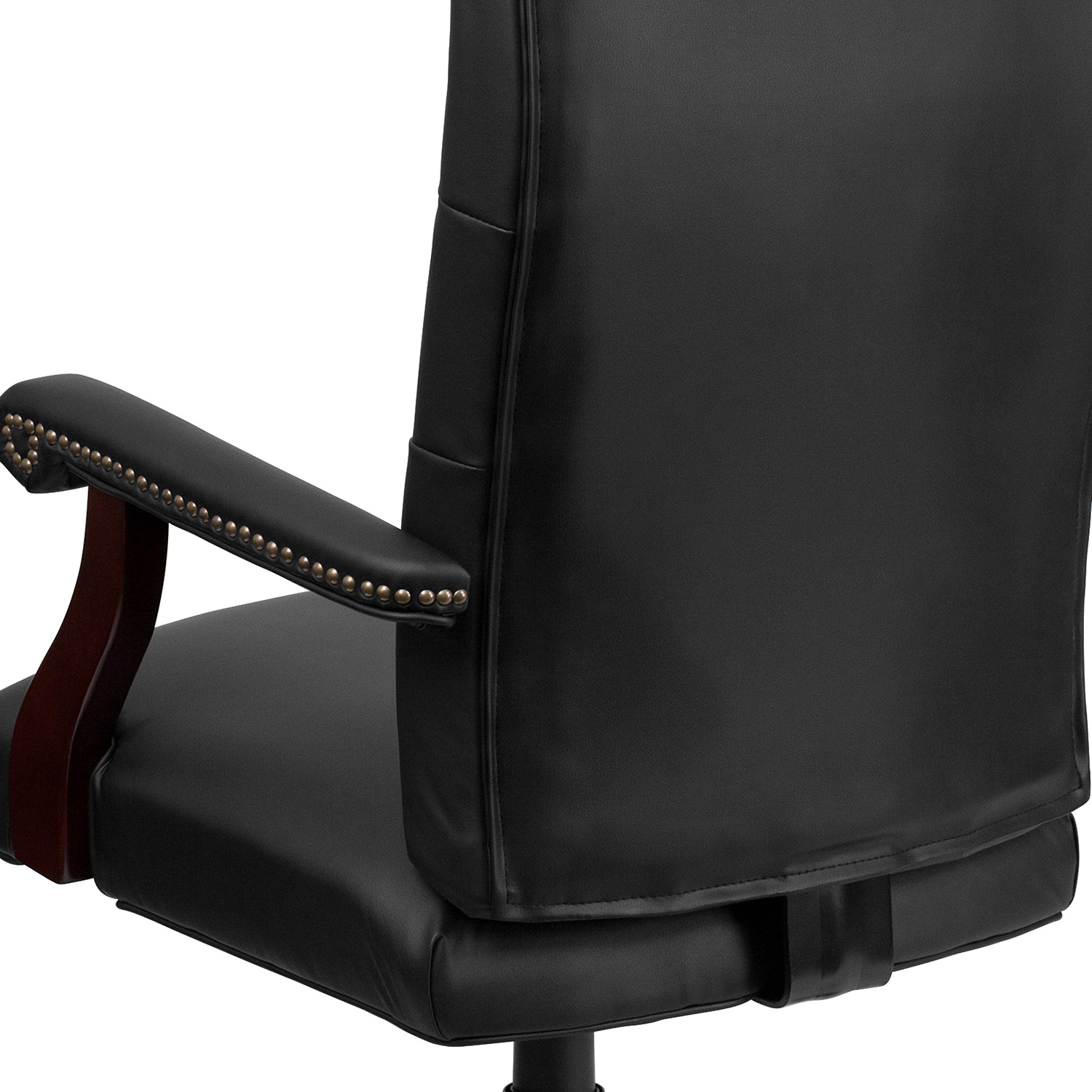 BLNK Martha Washington LeatherSoft Executive Swivel Office Chair with Arms - Black