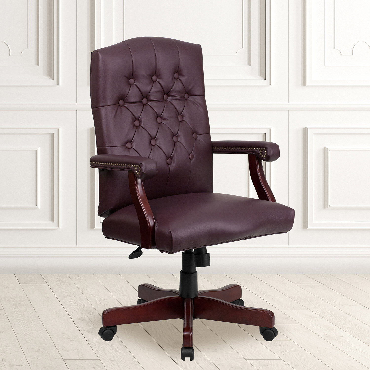 BLNK Martha Washington LeatherSoft Executive Swivel Office Chair with Arms