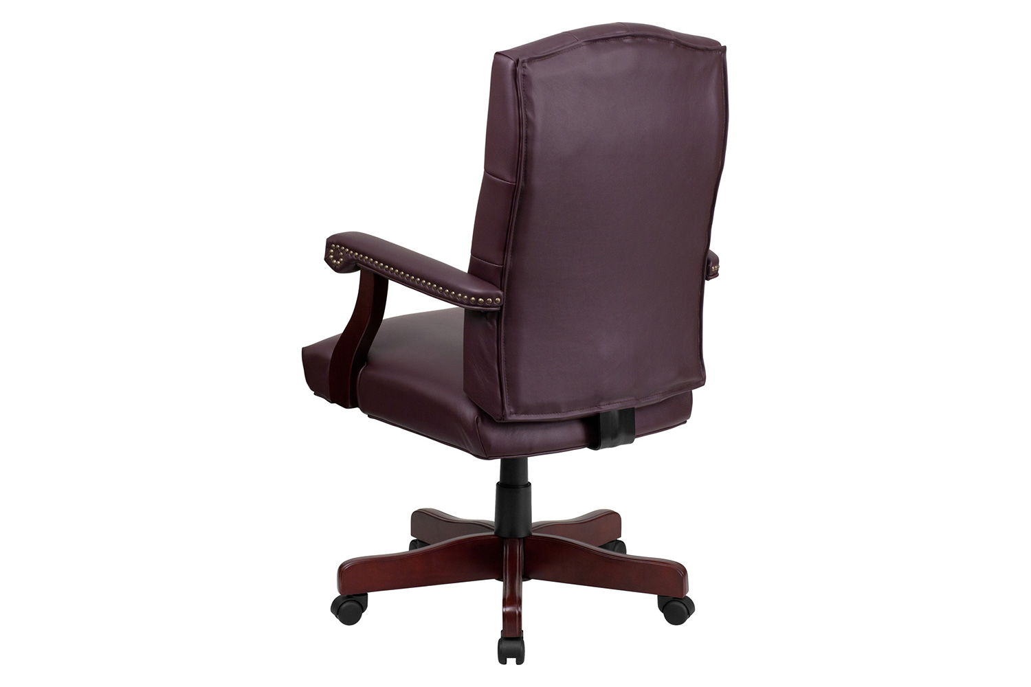 BLNK Martha Washington LeatherSoft Executive Swivel Office Chair with Arms - Burgundy