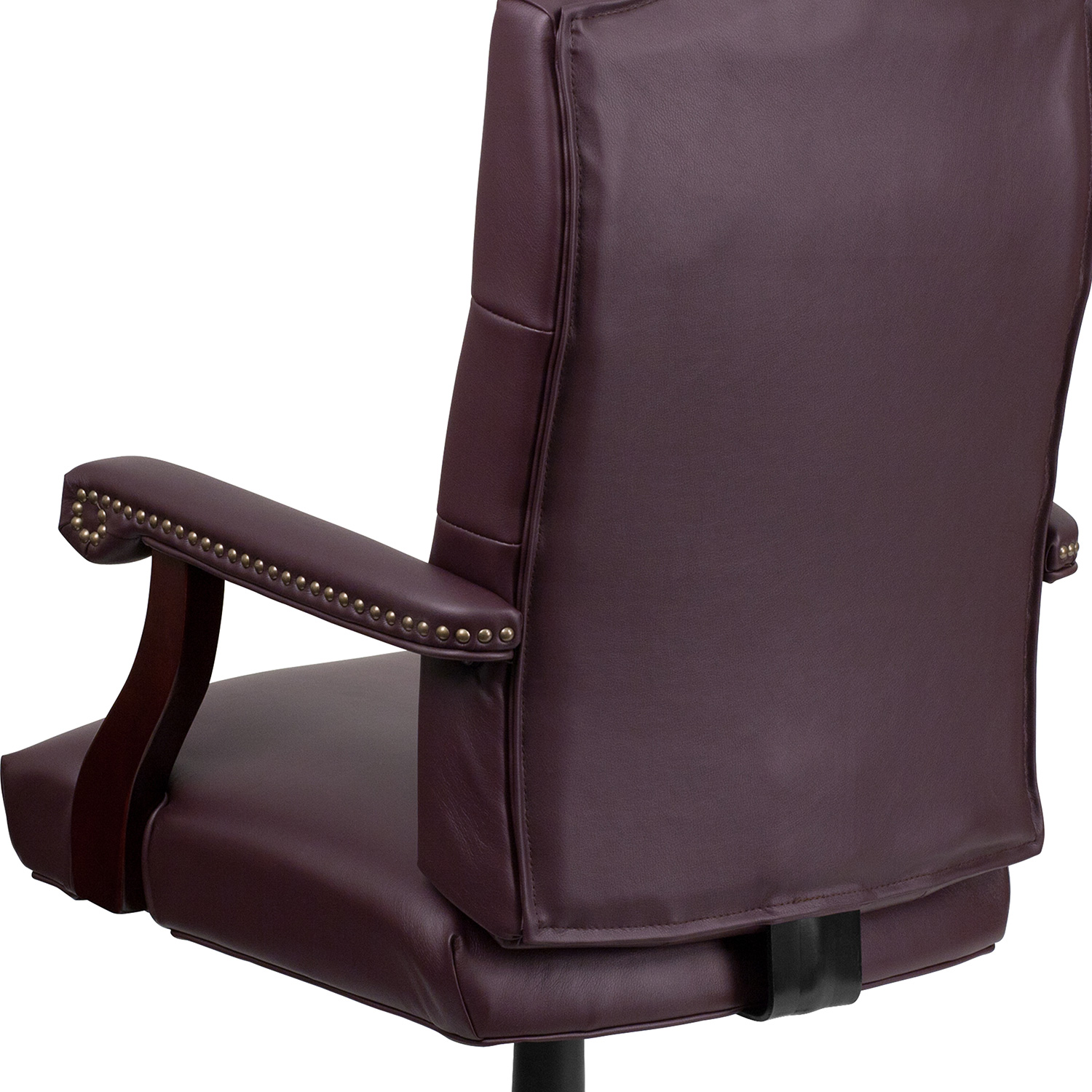 BLNK Martha Washington LeatherSoft Executive Swivel Office Chair with Arms - Burgundy