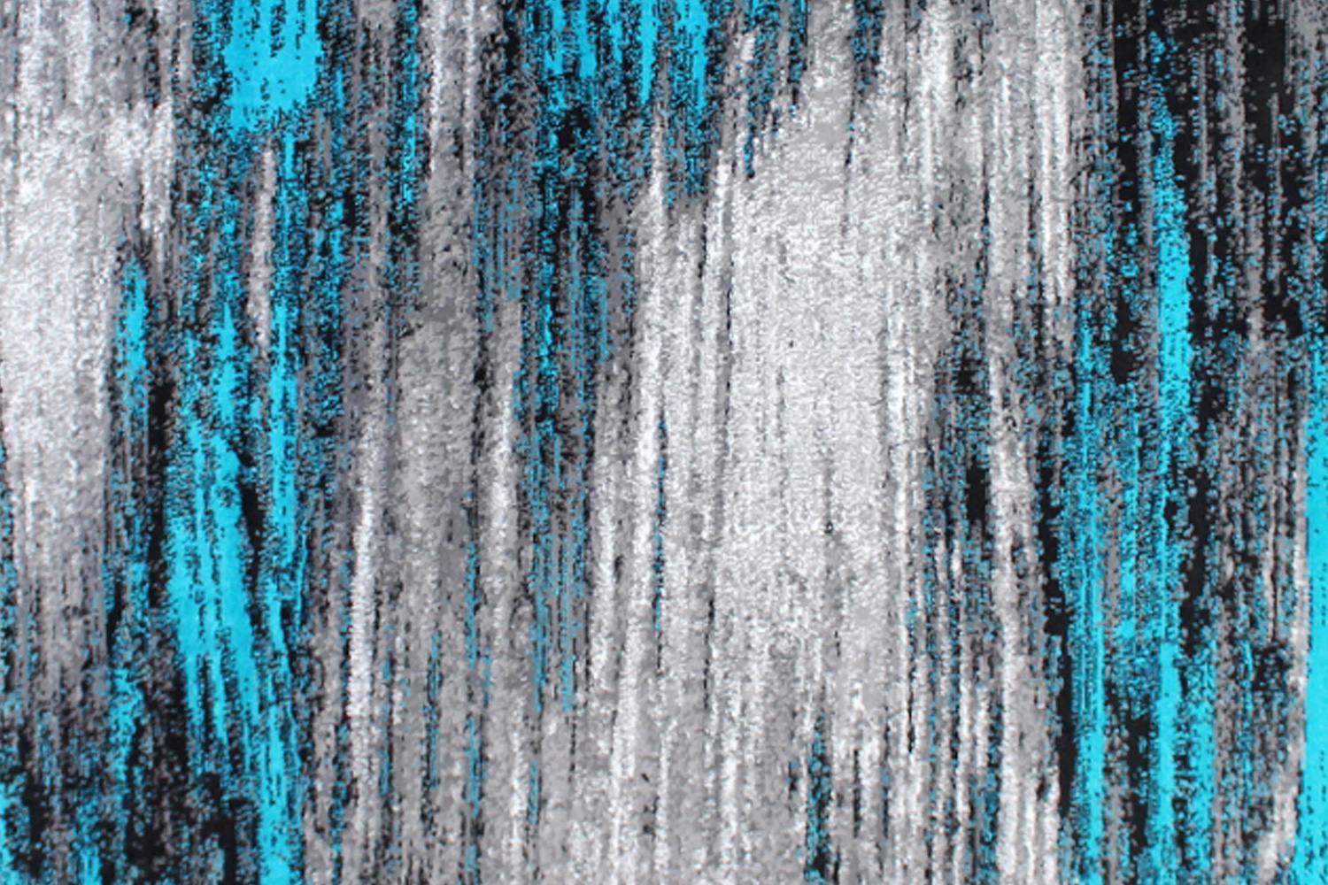 BLNK Rylan Collection Abstract Olefin Area Rug with Jute Backing - Turquoise, 6'W x 9'L